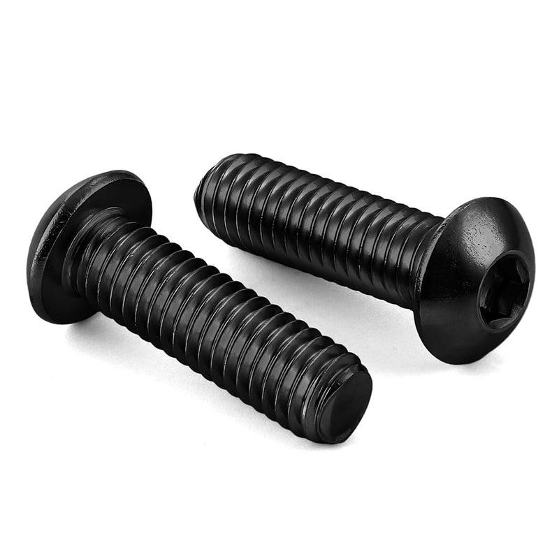 MewuDecor 1/4-20 x 1 Button Head Socket Cap Screws, Allen Socket Drive, Black Oxide, Class 10.9 Grade 10.9 Alloy Steel, Fully Threaded, 25 PCS - Image 1